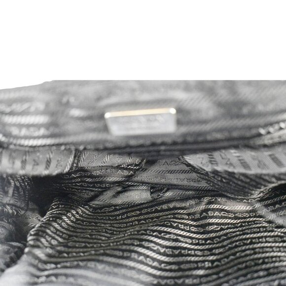 PRADA Re- Nylon Saffiano Leather Viaggio Duffle Bag Black - Picture 13 of 13